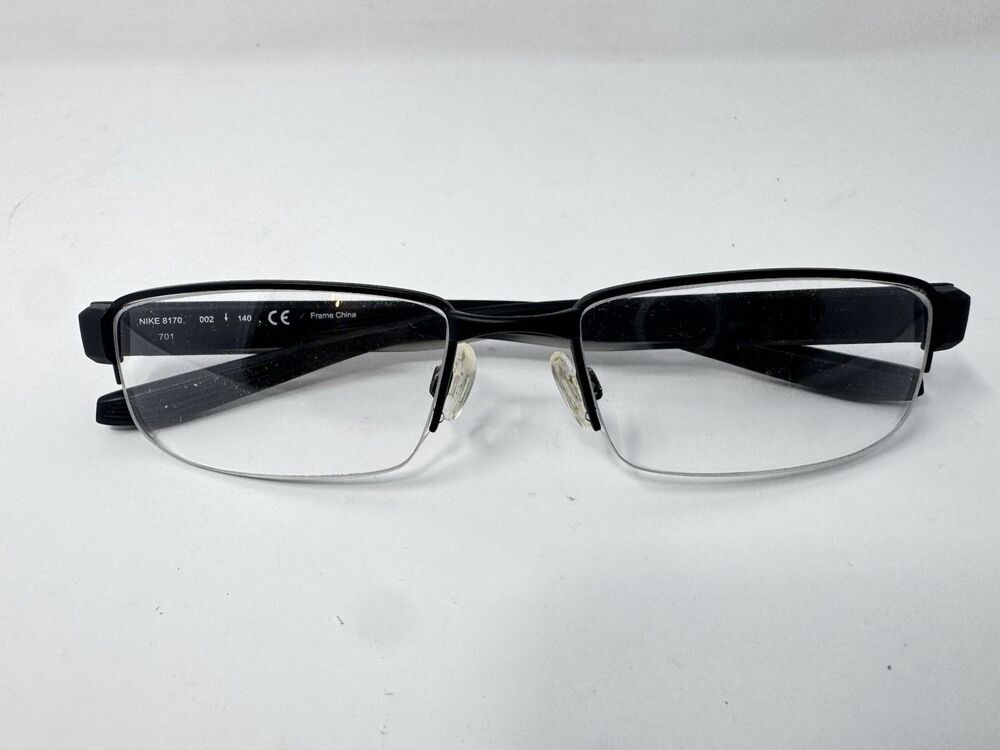 Nike 8170 002 Black Half Rim Eyeglass Frames 55-18-140 Authentic - Picture 2 of 9